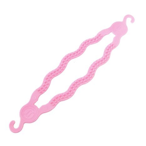2 Pair Pink Plastic Hairpin Tooth Instant Magic Hair Ponytail Bun Holder for Girl