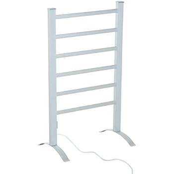 HomCom 6-Bar Freestanding Lightweight Aluminum Electric Towel Warmer Drying Rack