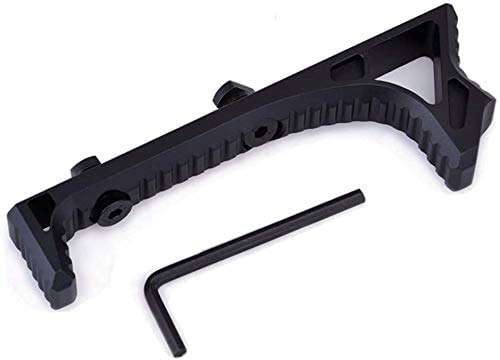 SBGJMY Tactical Mlok Foregrip Aluminum Link Curved Angled Hand Stop Front Grip Foregrip for Mlok Handguard System (Black)