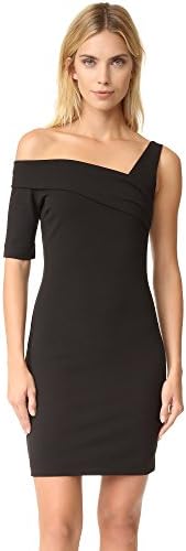 ST Olcay Gulsen Women's Asymmetrical Dress, Black, Large