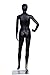 Female Full Body Durable Plastic Abstract Egg Head Mannequin With Movable Head Black (F9 BLK) Made By OM®