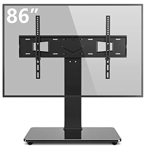 Rfiver Universal Swivel TV Stand Table Top TV Stand Base for 40 to 86