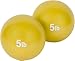 Trademark Innovations Weighted Exercise Toning Ball - Set of 2 (5lbs),Yellow