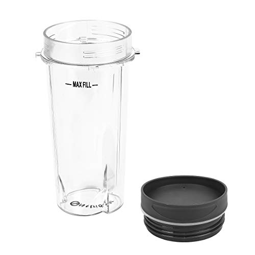 NutriGear Single Serve 16Ounce Cups Compatible With Ninja Blender for