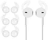 Ear Gel for Apple iPhone Earpod Cover Anti-Slip Silicone Soft Replacement Sport Earbud Tips for iPhone 7 / 6S / 6 Plus / 5S / 5C / 5 Comfortable 4 Pairs (Clear)