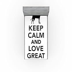 Ambesonne Dog Lover Fitted Sheet Set, Monochrome