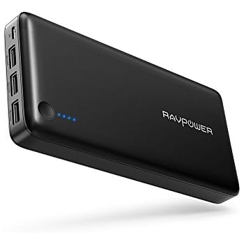 Portable Charger RAVPower 20800 Battery Pack 20800mAh Total 5.5A Output 3-Port Power Banks (2A Input, iSmart 2.0 USB Battery Bank) Portable Battery Charger for iPhone, iPad, and other Smart Devices