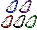3 Inch Aluminum D Shaped Carabiners 5 Pack