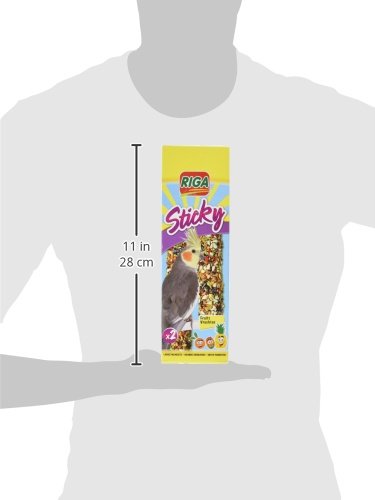 Riga - Sticky met vruchten voor grote parkieten - gebakken sticks - mix van korrels, granen en vruchten, waaronder appel… - Afbeelding 5