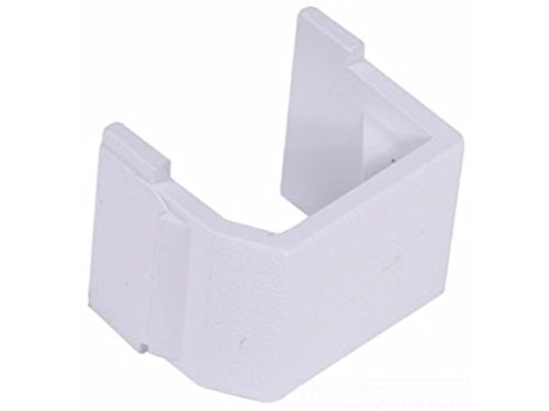 Hubbell SFBW10 No Ports - Snap-On Blank Keystone Insert (10 Pack), Office White