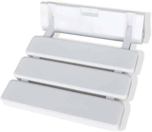 A-1 Folding Shower Seat by SteamSpa - 13x12 ABS White Plastic