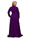 LALAGEN Women's Vintage Long Sleeve Plus Size Evening Party Maxi Dress Gown Purple XXXL