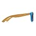 Oct17 Wood Bamboo Wooden Vintage Sunglasses Eyewear for Mens Womens (Blue, Black )