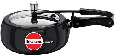 Hawkins CB30 Hard Anodised Pressure Cooker, 3-Liter, Contura Black by Hawkins