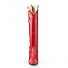 Funtasma by Pleaser Women's Wonder-130 Knee-High Boot,Red/Gold Str. Pu,8 M US
