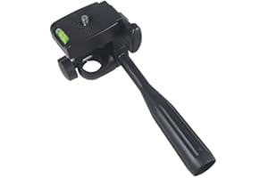 FEICHAO Three-Way Head Handle 1/4 Screw Level Rotating Bracket for Tripod SLR Photography Accessories (17mm Ball Hole)