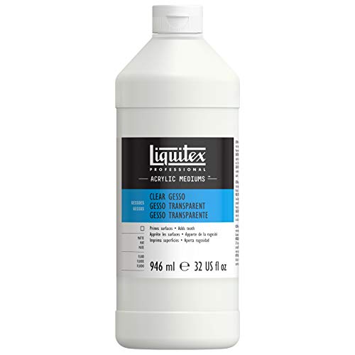 Liquitex 7632 Professional Gesso - Transparent Acrylmedium, Acryl 946ml-Transparent, klares Gesso-946 ml Flasche