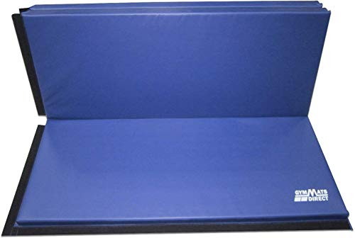 gymmatsdirect 5'x10'x2 Super Large Gymnastics Exercise Tumbling Mat, 5 Panels Folding Gym mats, Blue