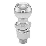CURT 40004 Chrome Trailer Hitch Ball, 6,000 lbs., 2-Inch Diameter Tow Ball with 1-Inch x 2-1/8 -Inch Shank