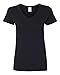 Gildan Heavy Cotton Ladies' V-Neck T-Shirt>M Black 5V00L