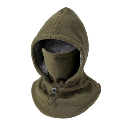 3 in 1 Winter Hood, Mens Windproof Fleece Balaclava Ski Mask Green at Amazon