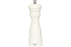 Fletchers' Mill Federal Salt Mill, White - 6 Inch, Adjustable Coarseness Fine to Coarse, MADE IN U.S.A.