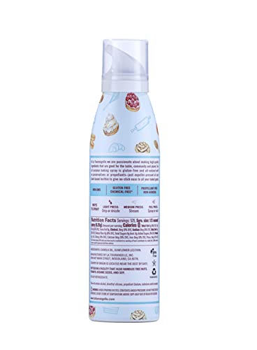 LA TOURANGELLE, ALL PURPOSE BAKING SPRAY, GLUTEN-FREE, NON-STICK, CHEMICAL FREE AND PROPELLANT FREE, EXPELLER-PRESSED COOKING SPRAY OIL, 5 FL OZ