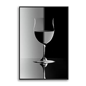 Framed Canvas Wall Art Wine Glass Canvas Prints Home Artwork Decoration for Living Room,Bedroom - 16x24 inches