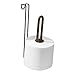 mDesign Over The Tank Toilet Tissue Paper Roll Holder Dispenser and Reserve for Bathroom Storage - Hanging, Holds 2 Rolls - Durable Metal Wire, 2 Pack - Bronze