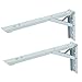 Ogrmar 2pcs 12-inch Length 90 Degree Spring Loaded Folding Support Shelf Bracket with 8 Screws (12inch)