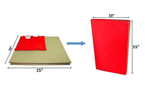 6 Pack Stretchable Book Covers: Jumbo Size, Reusable, Washable, Fits Hardcover Textbooks from 8" x 9.5" up to 10" x 15" (2 Red, 2 Green, 2 Blue)