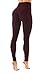 Pro Fit Women's High Waist Cotton Yoga Pants Workout Leggings (L / X-L, Burgundy-lhw010)