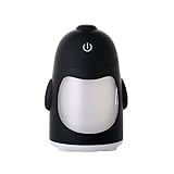 Humidifier with 7 Color LED Night Light Timed auto shut Off for Office Baby Room or Car (Black)