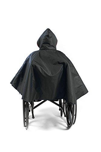 Comfort Finds Wheelchair Winter Poncho(Single Pack,Black)
