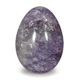 Father's Day Sale ! Size - 2inch Indian Amethyst Egg Natural Gemstone Crystal Stone Size - 2inch Crystal Healing Chakra Balancing Gemstone Stone For Powerful Stones To Use For Violet Flame Healing Free Set Of 3 Lapis Lazuli Pyramid