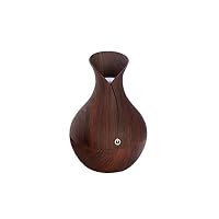 MIKSO 130ml Safe Mini Cool Mist Humidifier Whisper Quiet Ultrasonic Aroma Essential Oil Diffuser for Office Home Bedroom Living Room Baby Room Study Yoga Spa - Wood Grain