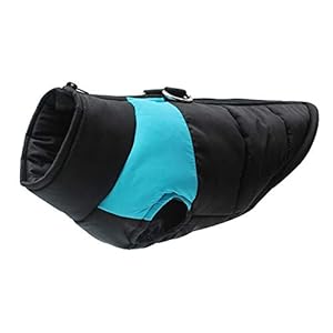 Homieco Abrigo para Perros, Invierno Caliente Chaqueta para Mascotas Perros, Ropa Impermeable para Perros, Ropa Traje para Mascotas – Azul