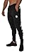 YoungLA Original Soccer Pants for Men and Women | Training Joggers Fitted Sweatpants | Tapered Workout Gym 201 Medium blk/wht