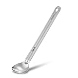 Lixada Titanium Long Spoon with Polished Bowl Camping Long Handle Spoon Outdoor Picnic Backpacking Flatware