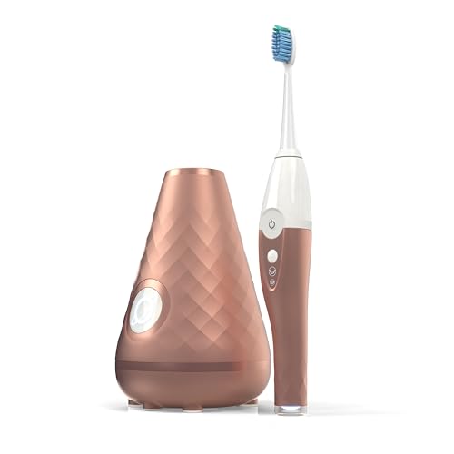 Tao Clean UV-Desinfektionsschallzahnbürste und Reinigungsstation, elektrische Zahnbürste, Dual-Speed-Einstellung, Roségold