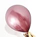 12inch 50 Pcs Latex Metallic Balloons, 25 Pcs Pink Metallic Balloons+25 Pcs Silver Metallic Balloons, Helium Shiny Balloons, Party Decoration Compatible Wedding Birthday Baby Shower Graduation party