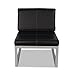 Alera ALE Ispara Series Armless Cube Chair, 26-3/8 x 31-1/8 x 30, Black/Silver