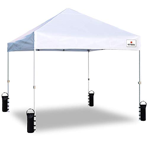 Keymaya Heavy Duty Outdoor Pop Up Canopy Tent Gazebo Weight Sand Bag Anchor Kit 4 Pack (Single with Handle, Black) - Thumbnail 4