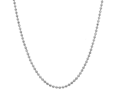 Italian 925 Sterling Silver 1.5mm Ball Bead Chain 14 to 20 Inch (18)