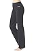 HISKYWIN 17″/23″/27″/29″/31″/33″/35″ Inseam Capri/Petite/Regular/Tall Length Women’s Straight Leg Yoga Pants Zip Pocket HF602-Charcoal-XXLthumb 1