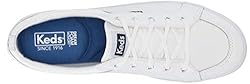 Keds Women's Center Sneaker, White Leather, 9
