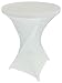 Goldstream Point White 32 Inch Round x 43 Inch Tall Spandex Cocktail Tablecloth Folding Cover Stretch