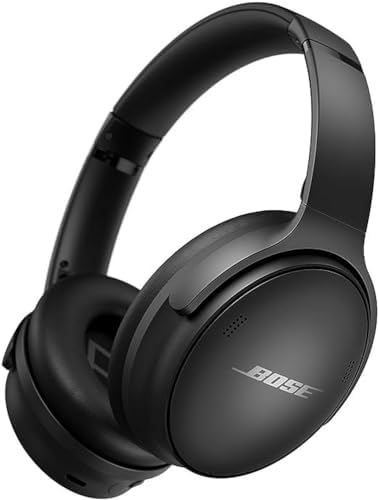 Bose QuietComfort 45 Wireless Bluetooth Noise Cancelling Headphones, Over-Ear Headphones With Microphone, Personalized Noise Cancellation And Sound, White Smoke
