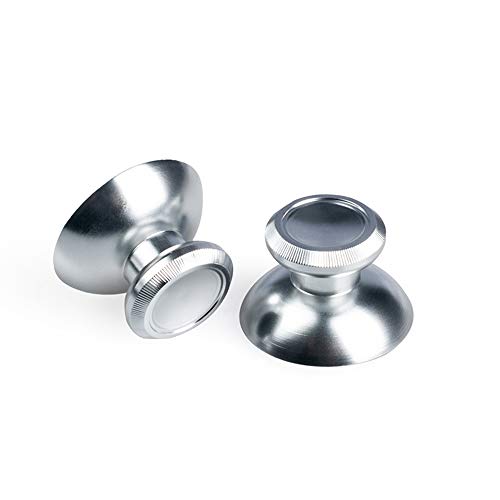 RGEEK 2PACK Aluminum Alloy Joystick Mushroom Cap Cover Analog Thumbstick for Xbox ONE Silver - Thumbnail 3