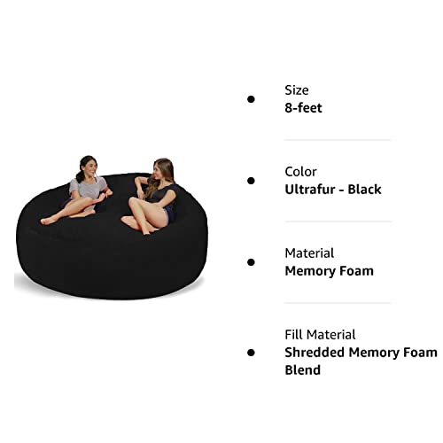 Chill Sack Bean Bag Chair Giant 8' Memory Foam Furniture Bean Bag